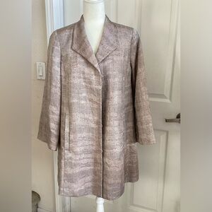 Eileen Fisher Textured Pink/Grey Coat S